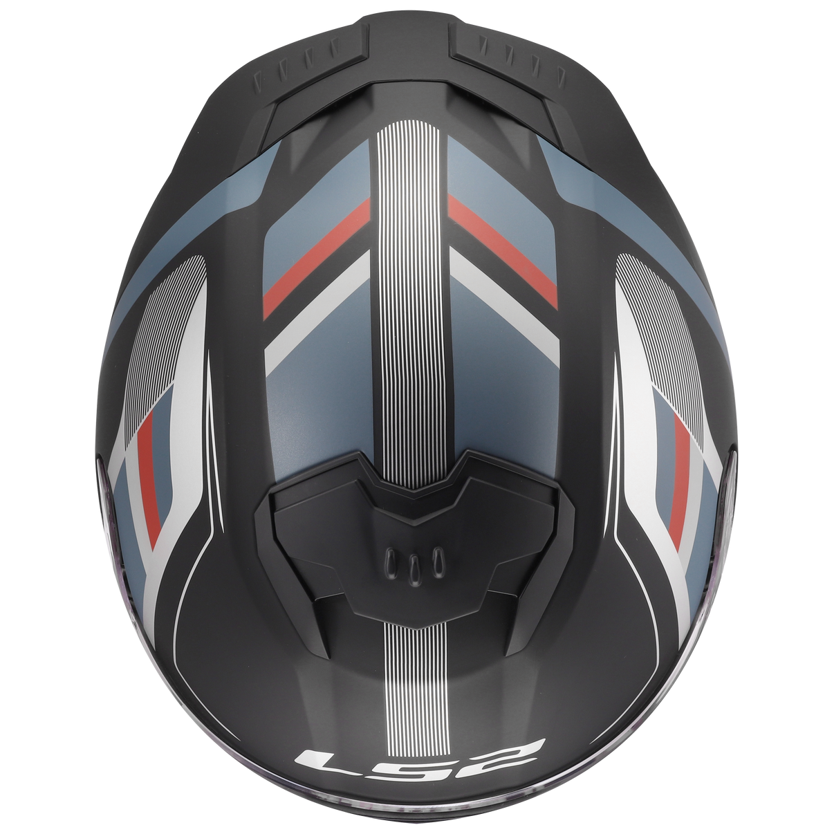 LS2 FF320 Stream II Vintage Matt Black Grey Red -06