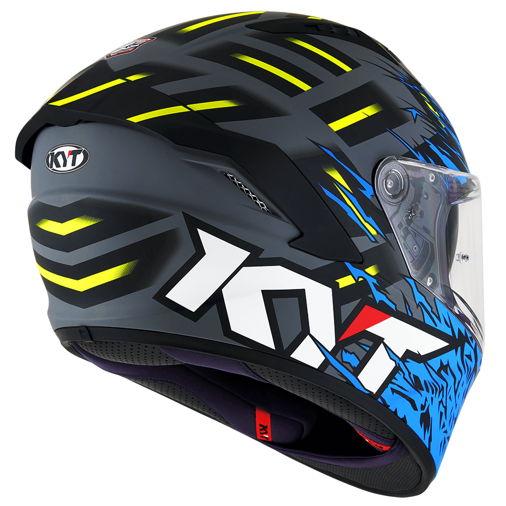 KYT STRIKER 2SV FLAMINGGLOSS GREY BLUE - AH Helmets