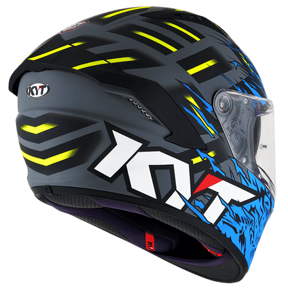 KYT STRIKER 2SV FLAMINGGLOSS GREY BLUE - AH Helmets