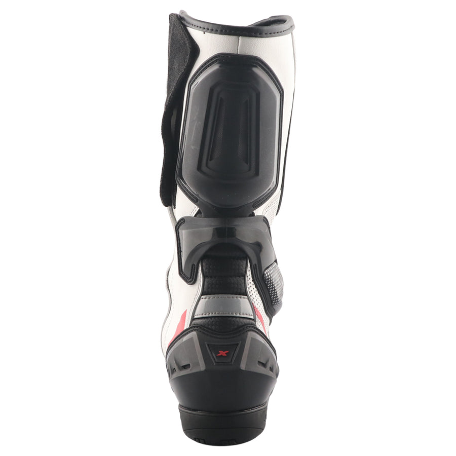 AXOR RACER TEC BLACK WHITE RED RIDING BOOTS