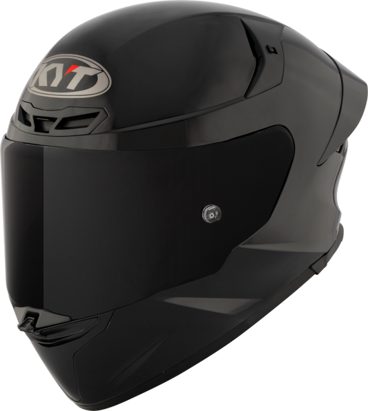 KYT TT Revo Gloss Plain Black -06  Helmet