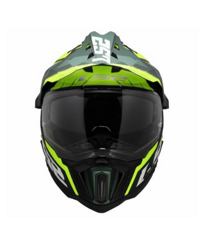 LS2 MX701 EXPLORER Spire Gloss Hi Viz Green Helmets - AH Helmets