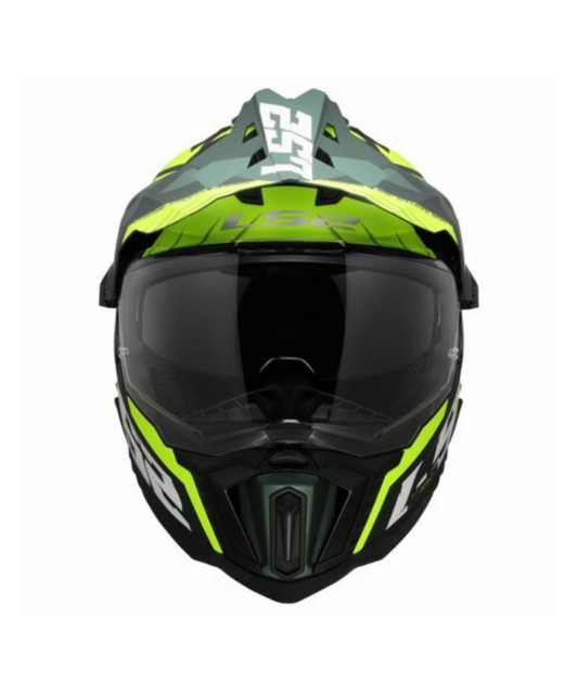 LS2 MX701 EXPLORER Spire Gloss Hi Viz Green Helmets - AH Helmets