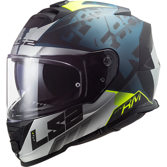 LS2 FF800 Storm II Sprinter Gloss Black Silver Cobalt Helmet-06(D-RING)