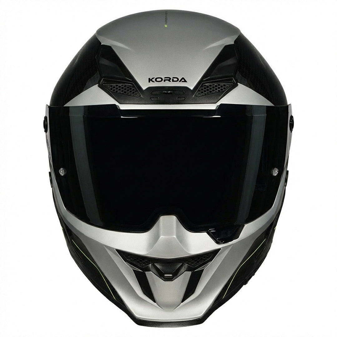 KORDA ICON NYX MATT BLACK GREY HELMET (Dual visor)