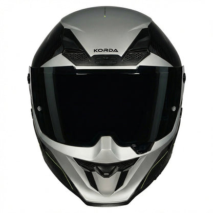 KORDA ICON NYX MATT BLACK GREY HELMET (Dual visor)