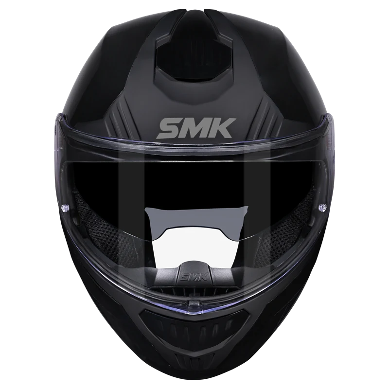 SMK Gullwing Gloss Black Unicolor Helmet(GL200)ECE 22-06