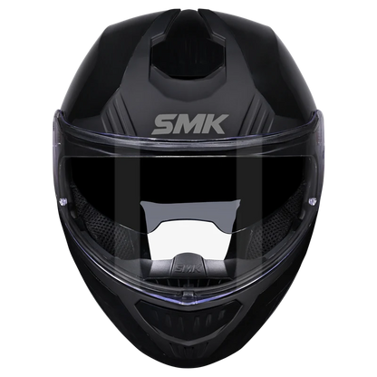 SMK Gullwing Gloss Black Unicolor Helmet(GL200)ECE 22-06