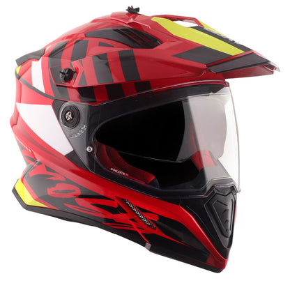 Axor X-Cross Dual Visor ORBIT Gloss RED BLACK  Helmet
