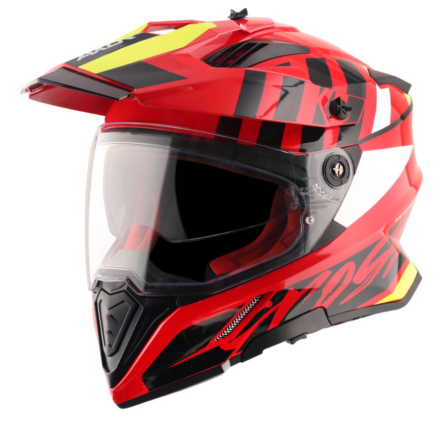 Axor X-Cross Dual Visor ORBIT Gloss RED BLACK  Helmet
