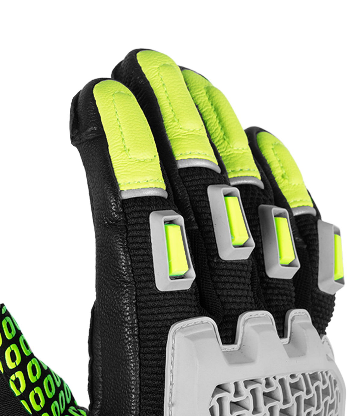 Rynox  Gravel Dualsports  Black HiViz Green Gloves