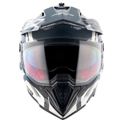 Axor X-Cross Dual Visor Speedometer Gloss Black Grey Helmet