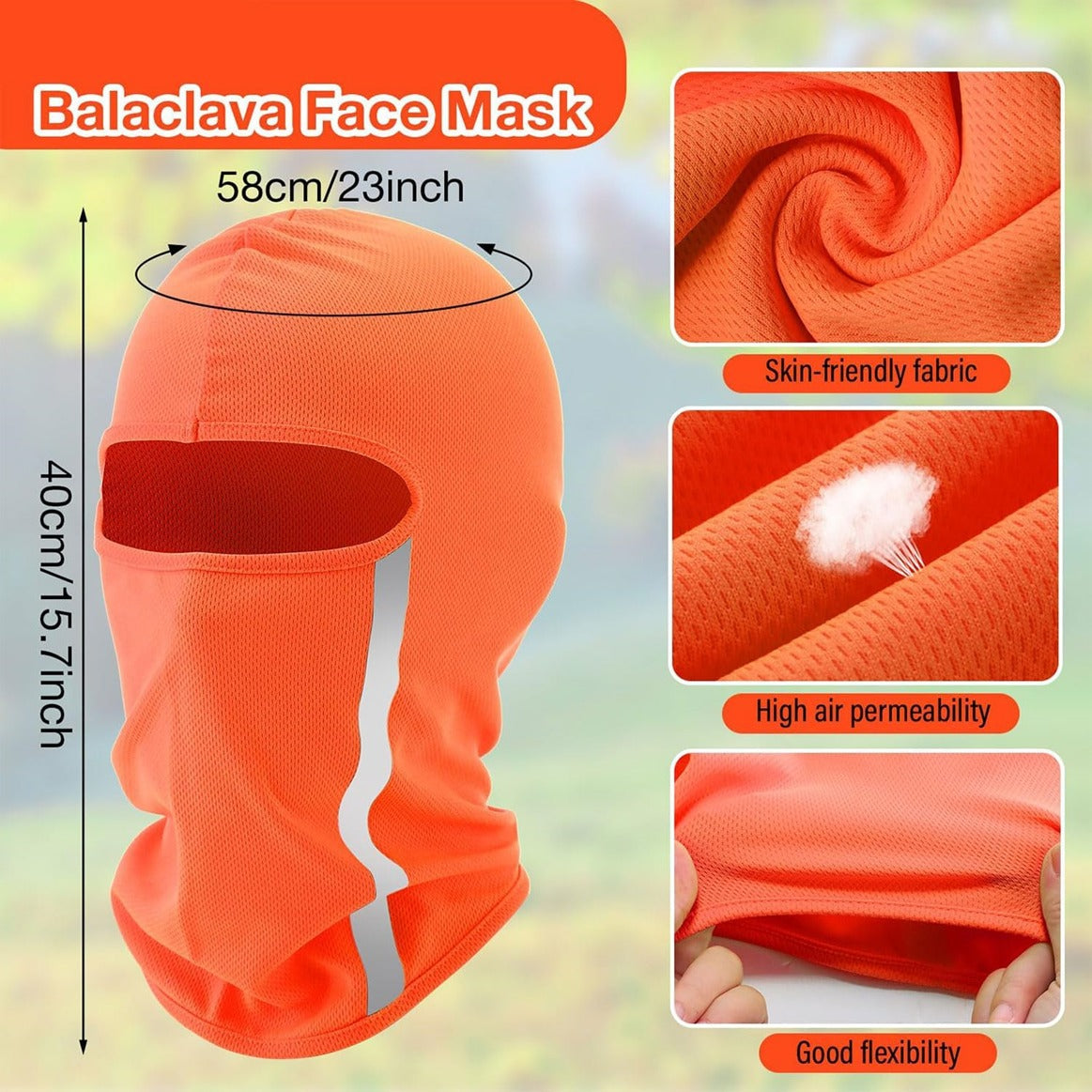 Mh Moto Easy Dry  Flouro Reflective Balaclava