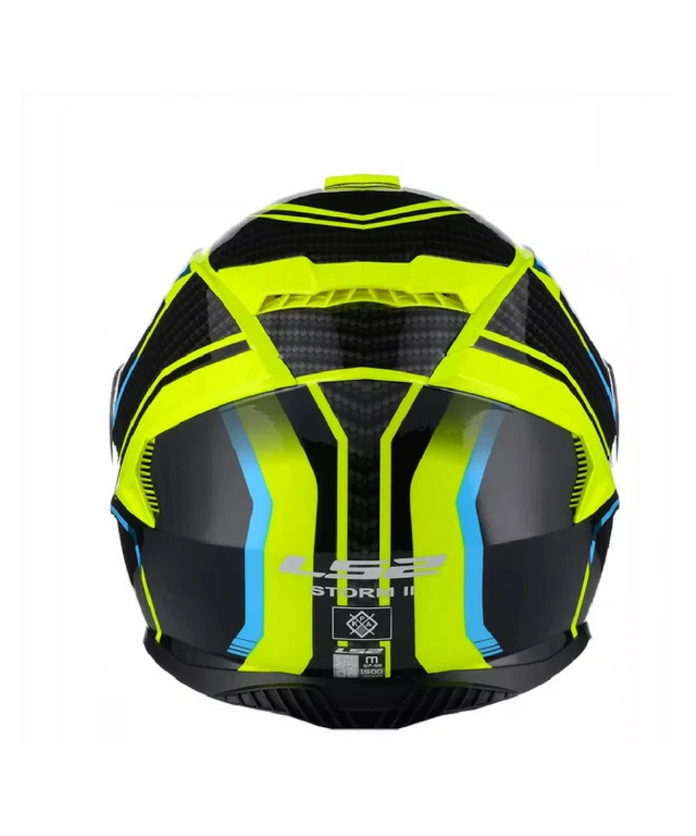 LS2 FF800 STORM II TRACKER HIVIZ YELLOW HELMET-06(D-RING)
