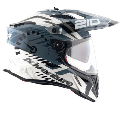 Axor X-Cross Dual Visor Speedometer Gloss Black Grey Helmet