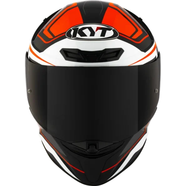 KYT TT Revo Overtech Black Orange Gloss Helmet