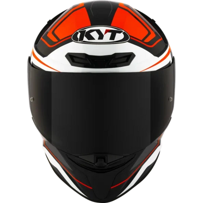 KYT TT Revo Overtech Black Orange Gloss Helmet