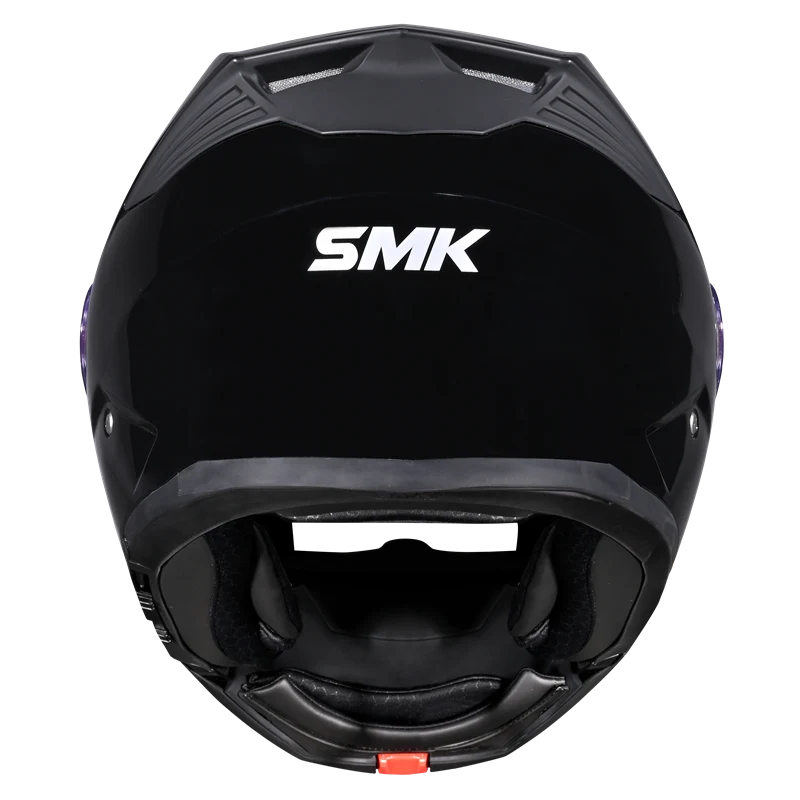 SMK Gullwing Gloss Black Unicolor Helmet(GL200)ECE 22-06