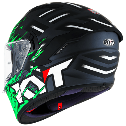 KYT Striker 2V FLAMING ANTHRACITE GREEN Helmet - AH Helmets