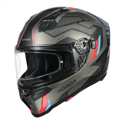 KORDA EVO ORCUS HELMET- MATT GREY  BLUE RED