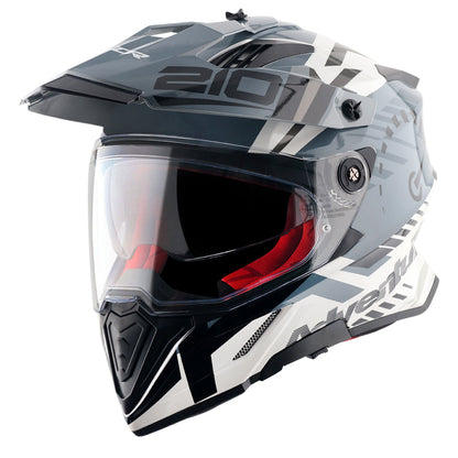 Axor X-Cross Dual Visor Speedometer Gloss Black Grey Helmet