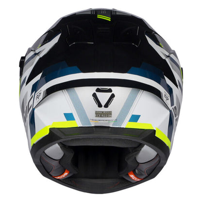 KORDA SONIC GP MOZE GLOSS GREY FLO YELLOW  W/P HELMET (Dual visor)