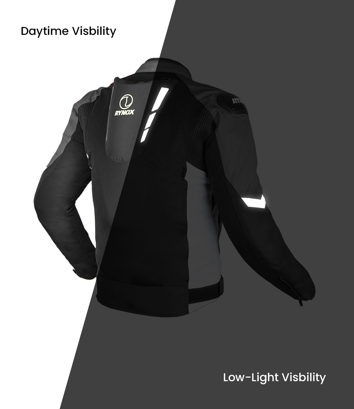 Rynox Delta Gt Jacket (Sports fit)-BLACK WHITE