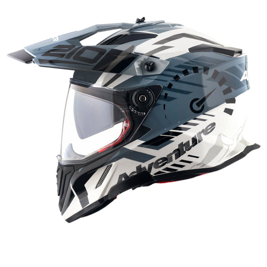 Axor X-Cross Dual Visor Speedometer Gloss Black Grey Helmet