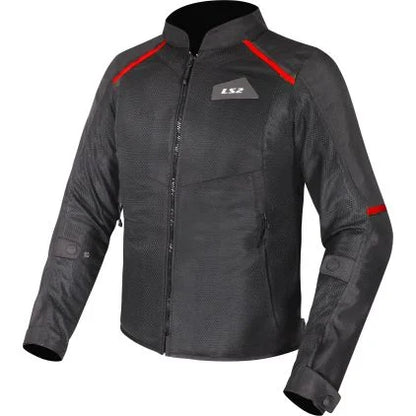 LS2 JACKET BREEZE MAN BLACK RED - CE CLASS A CERTIFIED JACKET