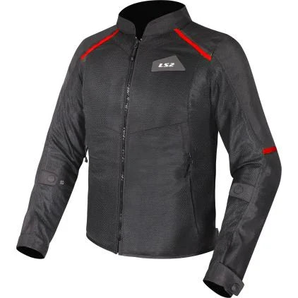 LS2 JACKET BREEZE MAN BLACK RED - CE CLASS A CERTIFIED JACKET