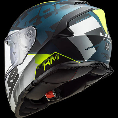 LS2 FF800 Storm II Sprinter Gloss Black Silver Cobalt Helmet-06(D-RING)