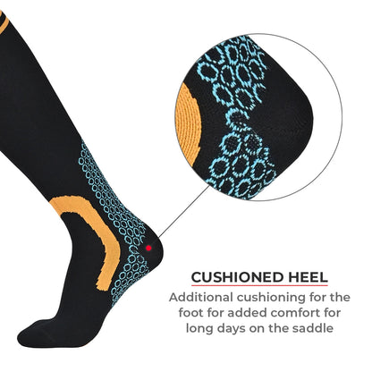 RANDY SUN – WATERPROOF SOCKS KNEE HIGH -X216 (ORANGE/BLACK)