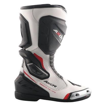 AXOR RACER TEC BLACK WHITE RED RIDING BOOTS