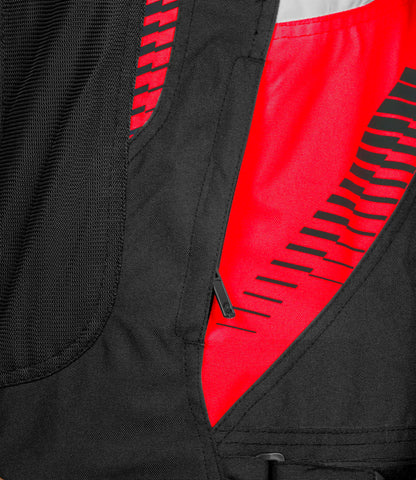 Rynox Tornado Pro 4 Jacket - Ce Certified Class A - BLACK RED