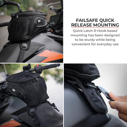 VIATERRA ACE UNIVERSAL MOTORCYCLE TANK BAG (STRAP BASED)