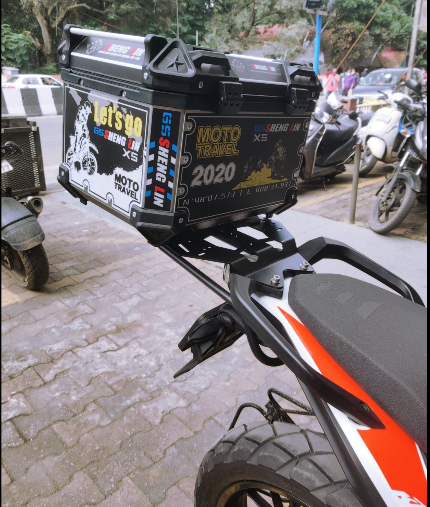 KTM Adventure Top Rack with Metal Plate - Hyperrider - AH Helmets