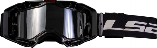 LS2 AURA PRO Offroad Goggles with Silver Iridium Visor (Black ) - AH Helmets