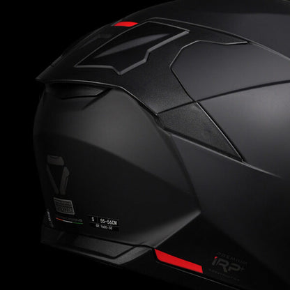 KORDA SONIC GP SOLID GLOSS BLACK W/P HELMET (Dual visor)