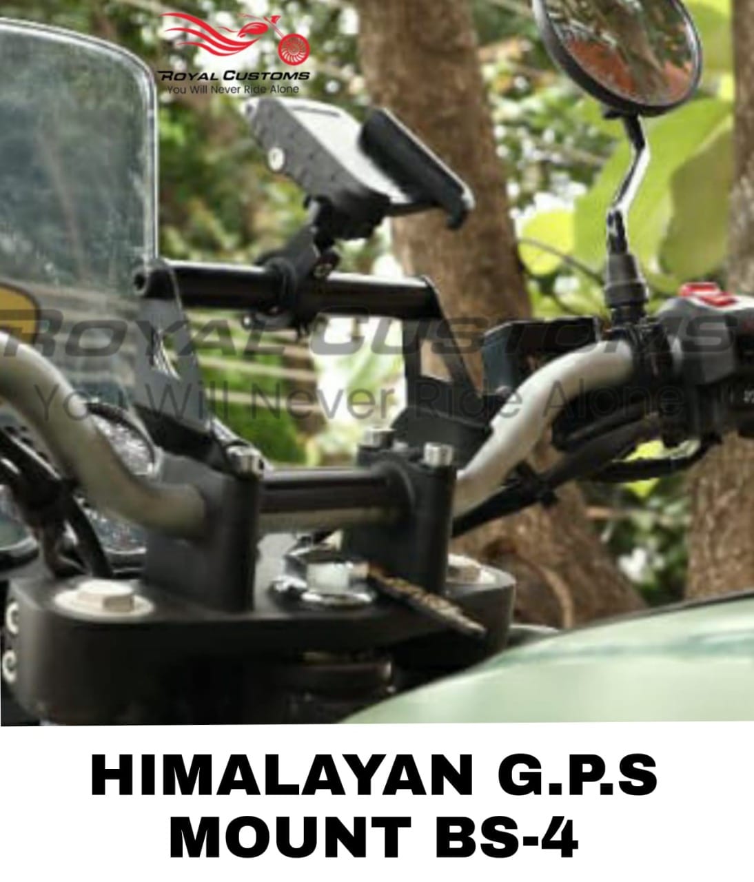 Royal Customs GPS Mount for Himalayan BS4/BS6 - AH Helmets