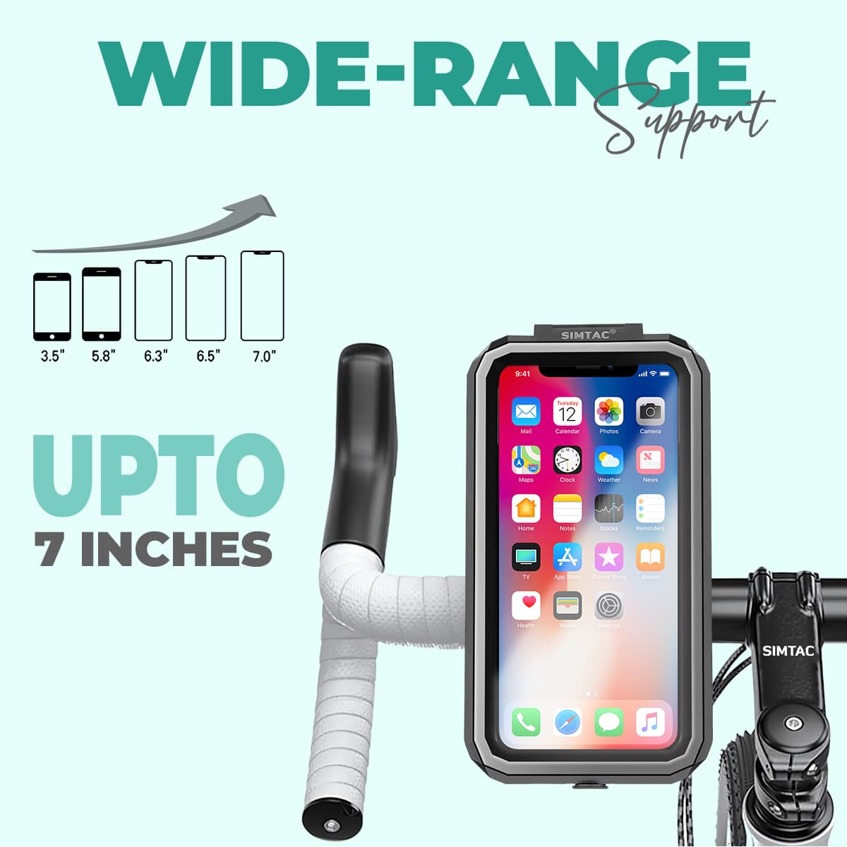 Simtac Splash Gurard X Mobile Holder with Vibration Damper MHWP-PRO - AH Helmets