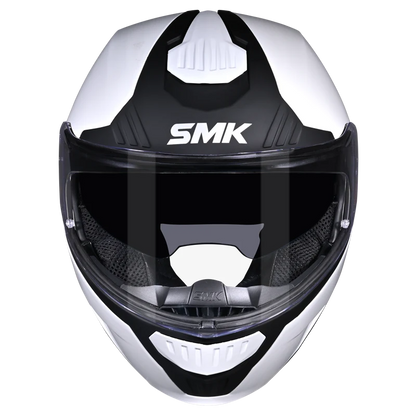 SMK Gullwing Gloss White Unicolor Helmet(GL100)ECE 22-06
