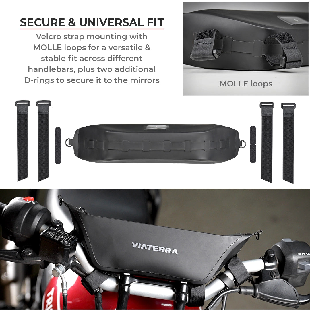 Viaterra  100% Waterproof Handle Bar Bag