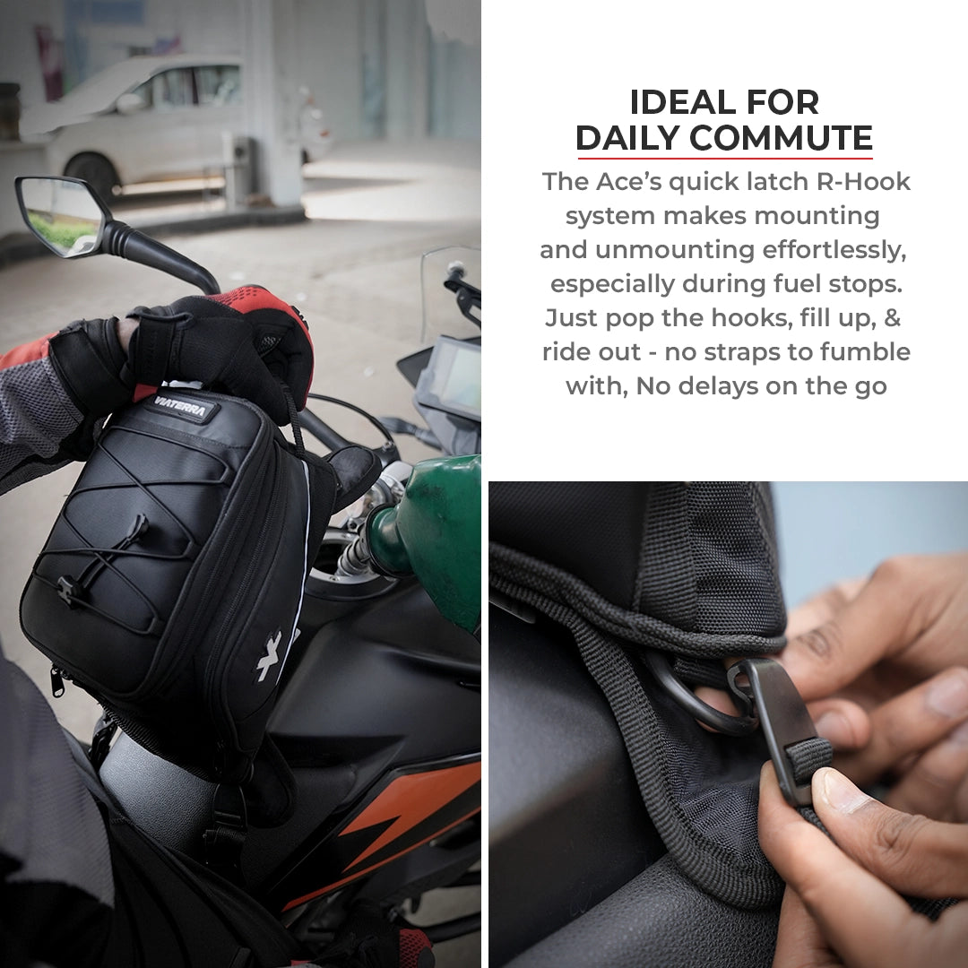 VIATERRA ACE UNIVERSAL MOTORCYCLE TANK BAG (STRAP BASED)