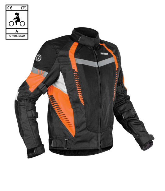 Rynox Tornado Pro 4 Jacket - Ce Certified Class A Orange - AH Helmets