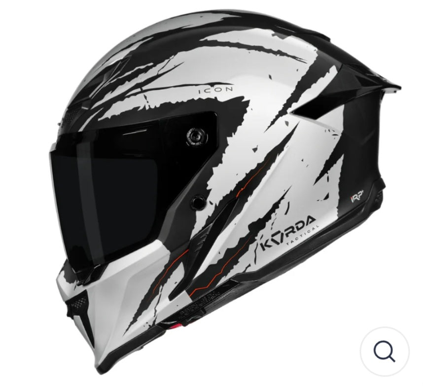 KORDA ICON FALLOUT MATT SILVER HELMET(Dual visor)