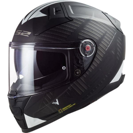 LS2 FF811 Vector II  Splitter Matt Black White -06 Helmets