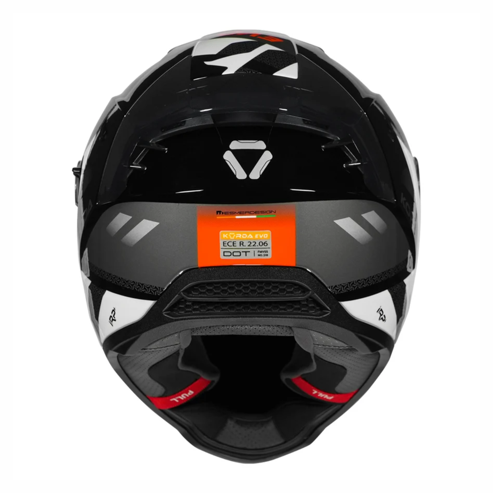 KORDA EVO TRITON HELMETS- GLOSS BLACK WHITE ORANGE
