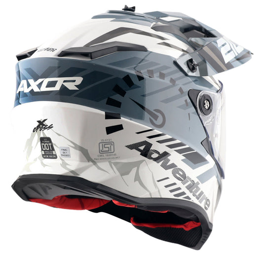 Axor X-Cross Dual Visor Speedometer Gloss Black Grey Helmet