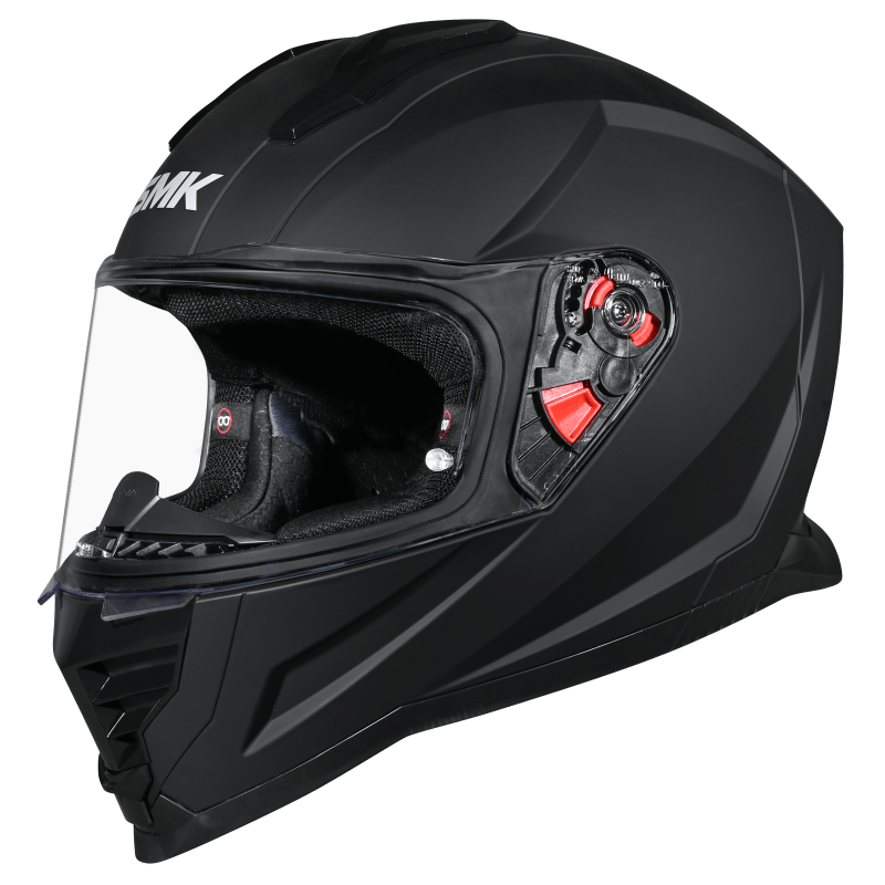 SMK NOVA Unicolour Glossy Black Helmet- GL200