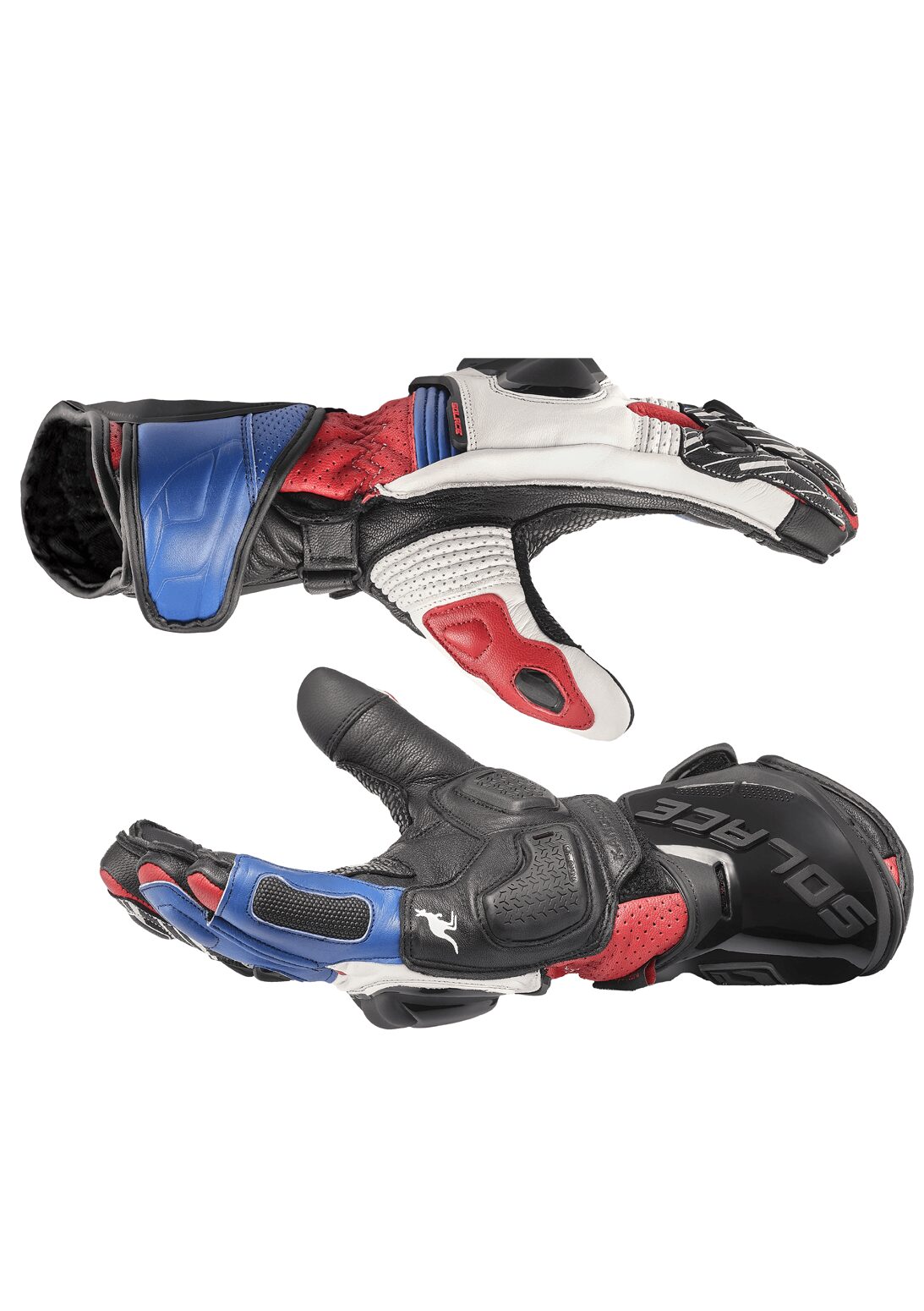 SOLACE FURIOUS CE GLOVES V3 -  WHITE BLUE RED